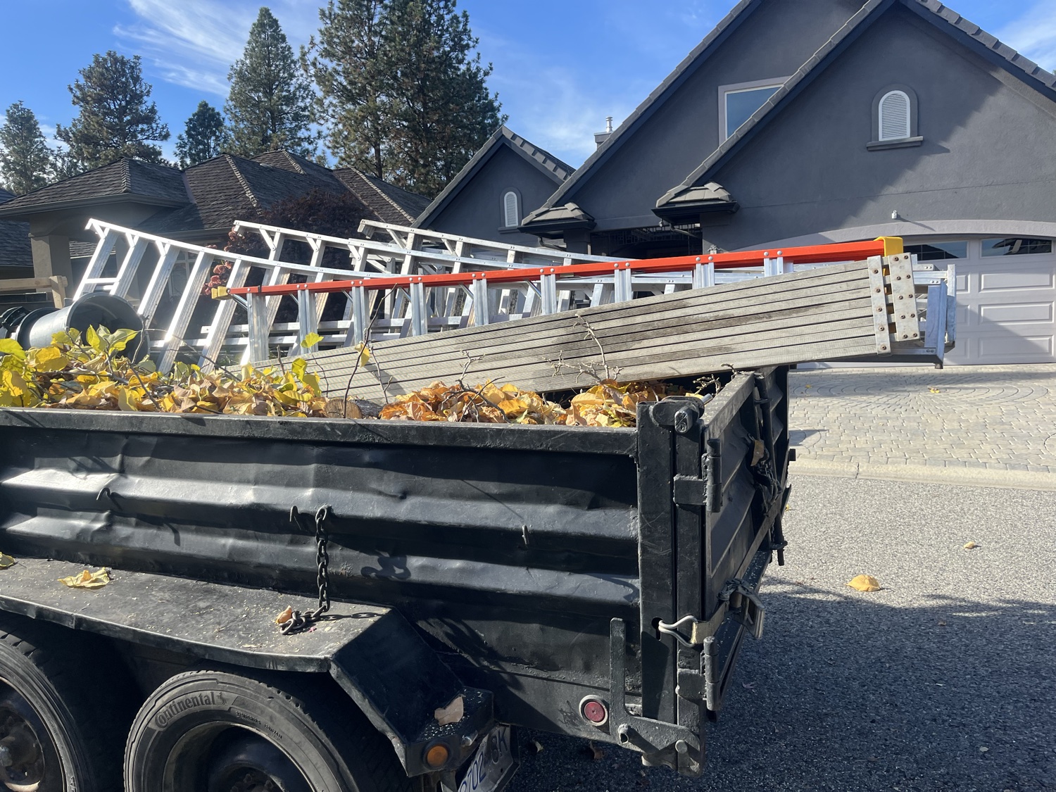 Trailer with ladders