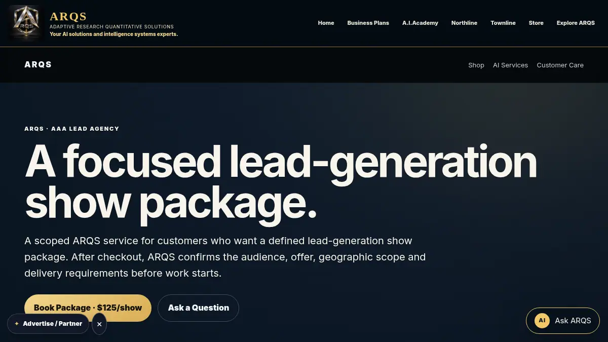 AAA Lead Agency Show Package on /aaa-lead-agency