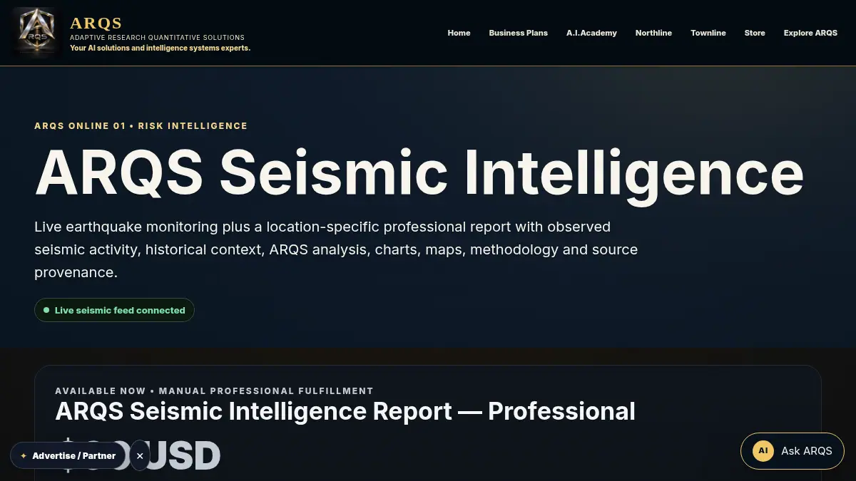 ARQS Online 01 — Seismic Intelligence on /online-01