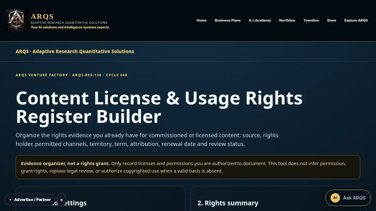 Content License & Usage Rights Register Builder on /content-license-usage-rights-register/