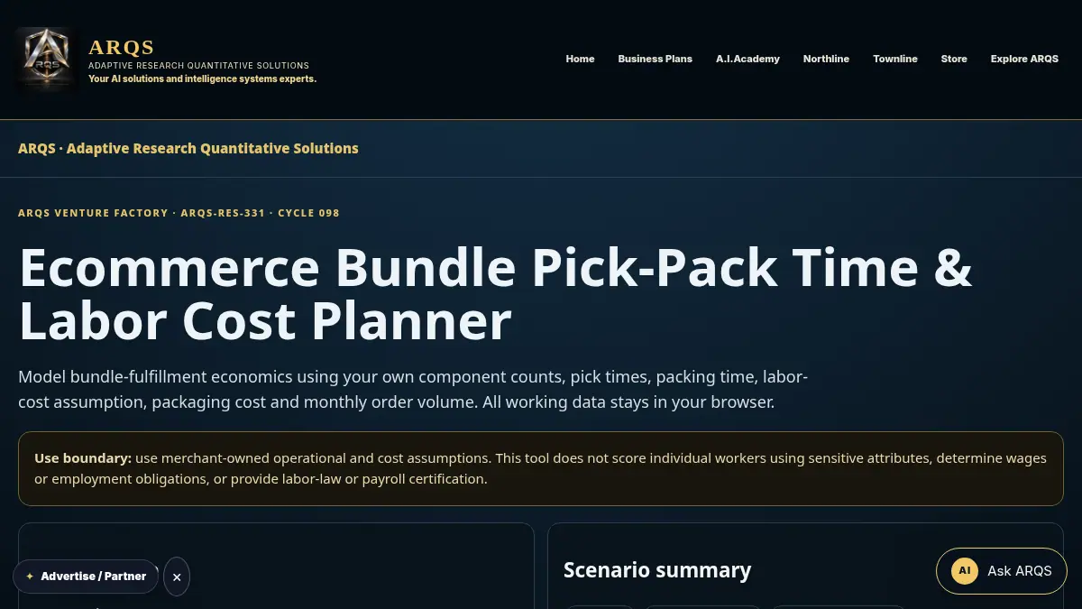 Ecommerce Bundle Pick-Pack Time & Labor Cost Planner on /ecommerce-bundle-pick-pack-time-labor-cost-planner/