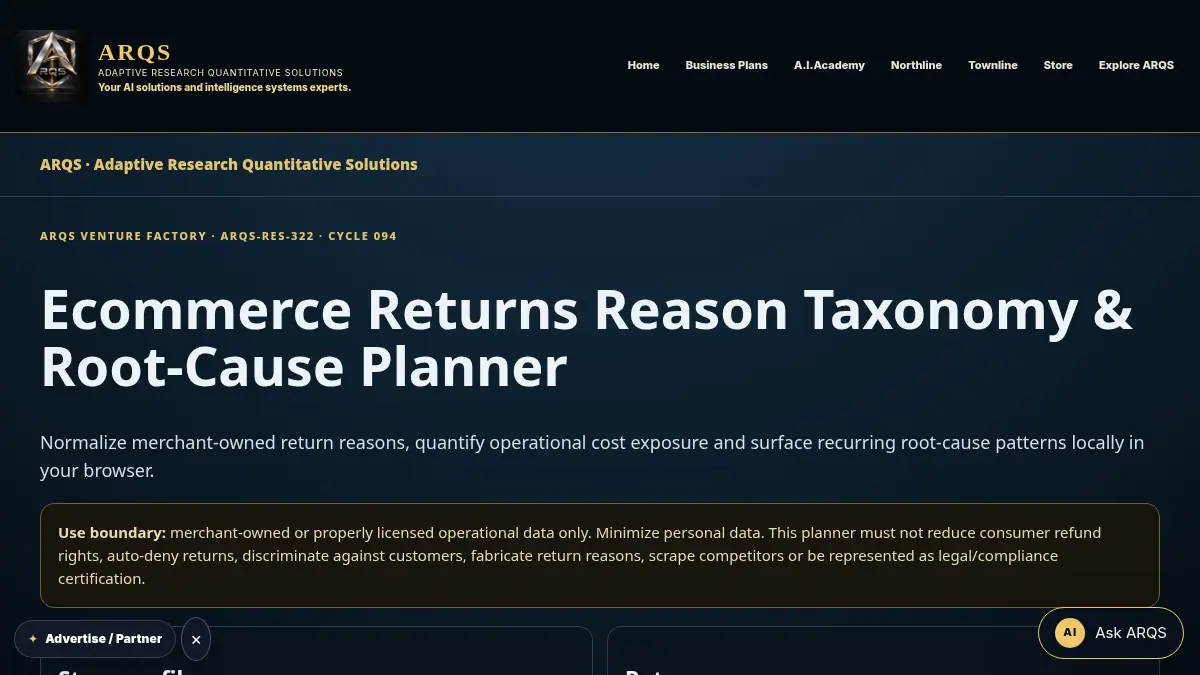 Ecommerce Returns Reason Taxonomy & Root-Cause Planner on /ecommerce-returns-reason-taxonomy-root-cause-planner/