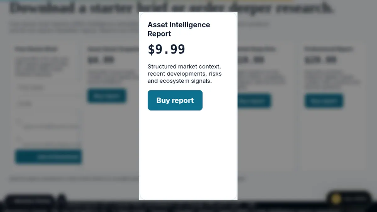ARQS Crypto Intelligence: Asset Intelligence Report on /intelligence/crypto/#arqs-crypto-report-funnel