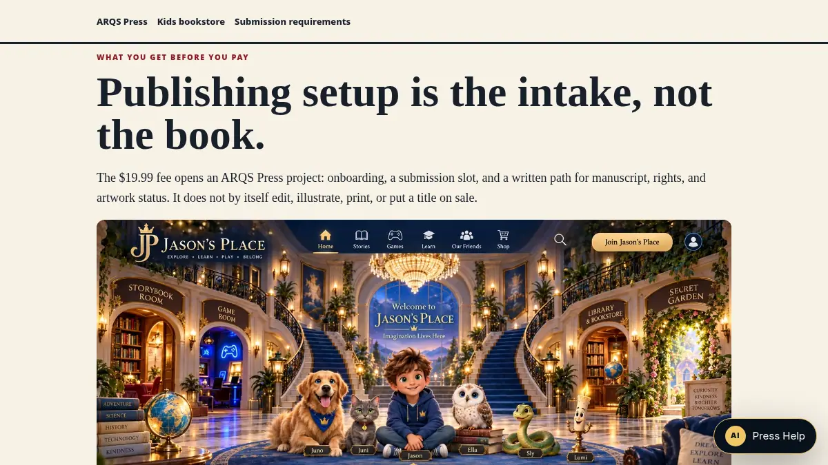 Publishing setup on /press/publishing-setup/