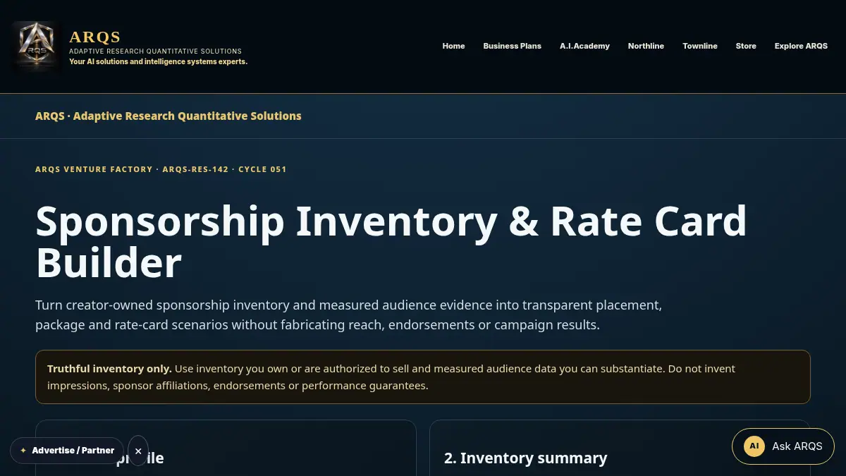 Sponsorship Inventory & Rate Card Builder on /sponsorship-inventory-rate-card-builder/