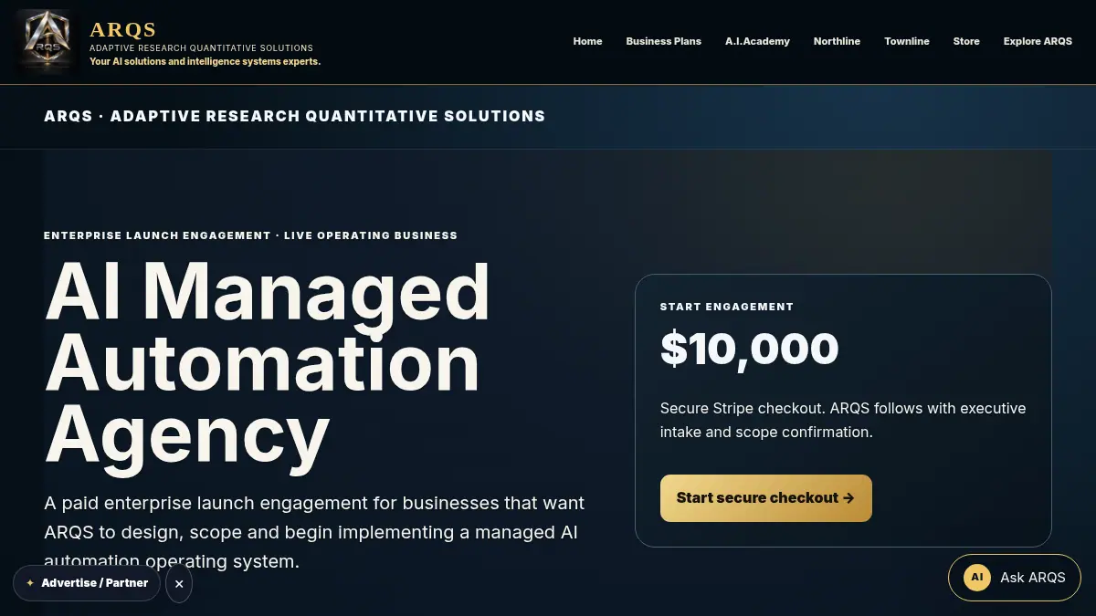ARQS AI Managed Automation Agency — Enterprise Launch Engagement on /ventures/ai-managed-automation-agency/