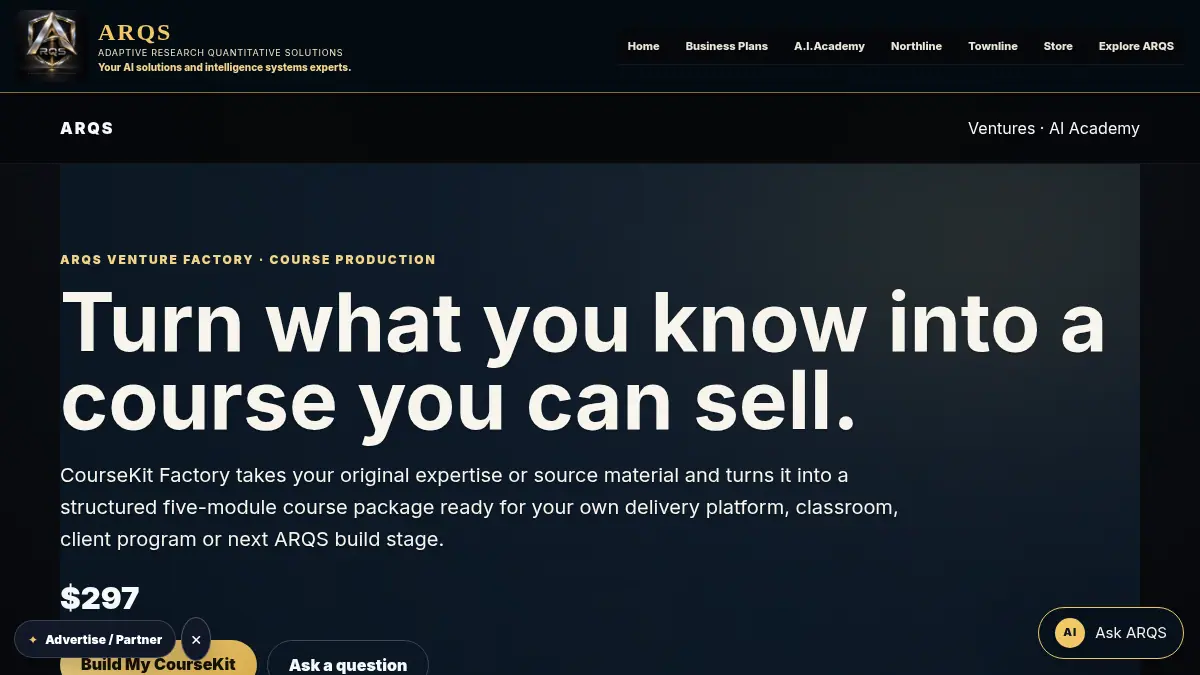 CourseKit Factory on /ventures/coursekit/
