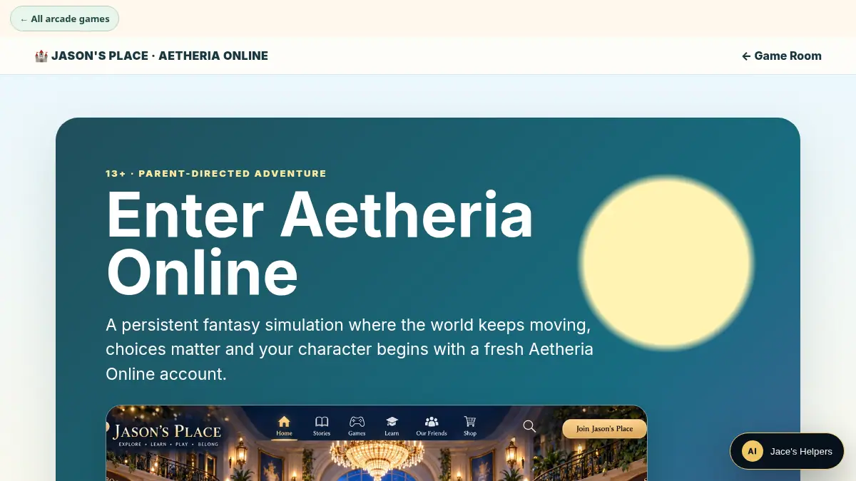 Aetheria Online on /jasons-place/aetheria/