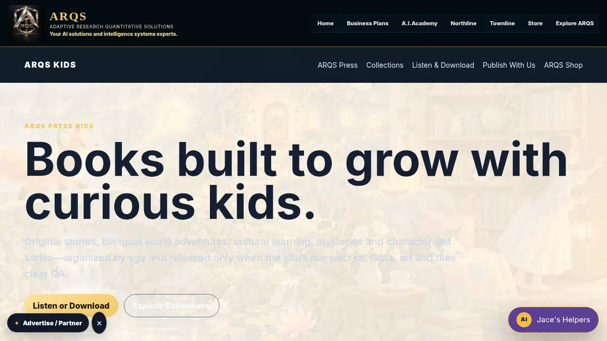 ARQS Kids — Books, Audio & Publishing on /kids