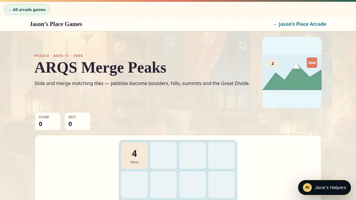 ARQS Merge Peaks on /jasons-place/play/arcade/merge-peaks