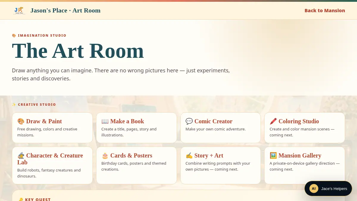 Art Room on /jasons-place/art-room/