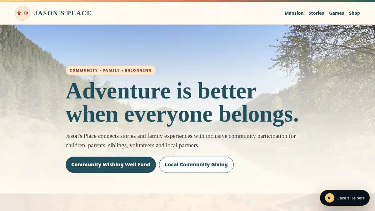 Jason's Place Community & Giving on /jasons-place/community