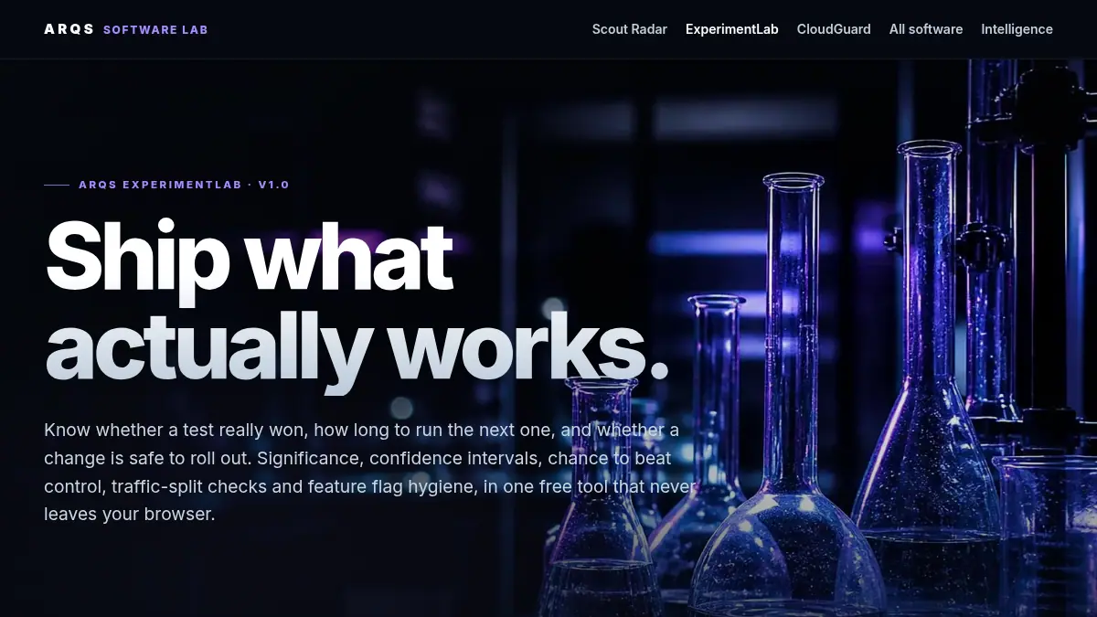 ARQS ExperimentLab on /software/experimentlab/