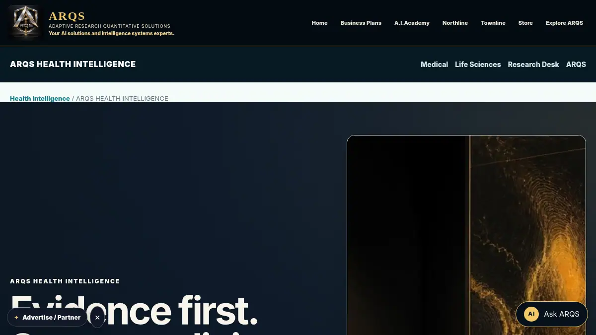 ARQS Health Intelligence on /health-intelligence