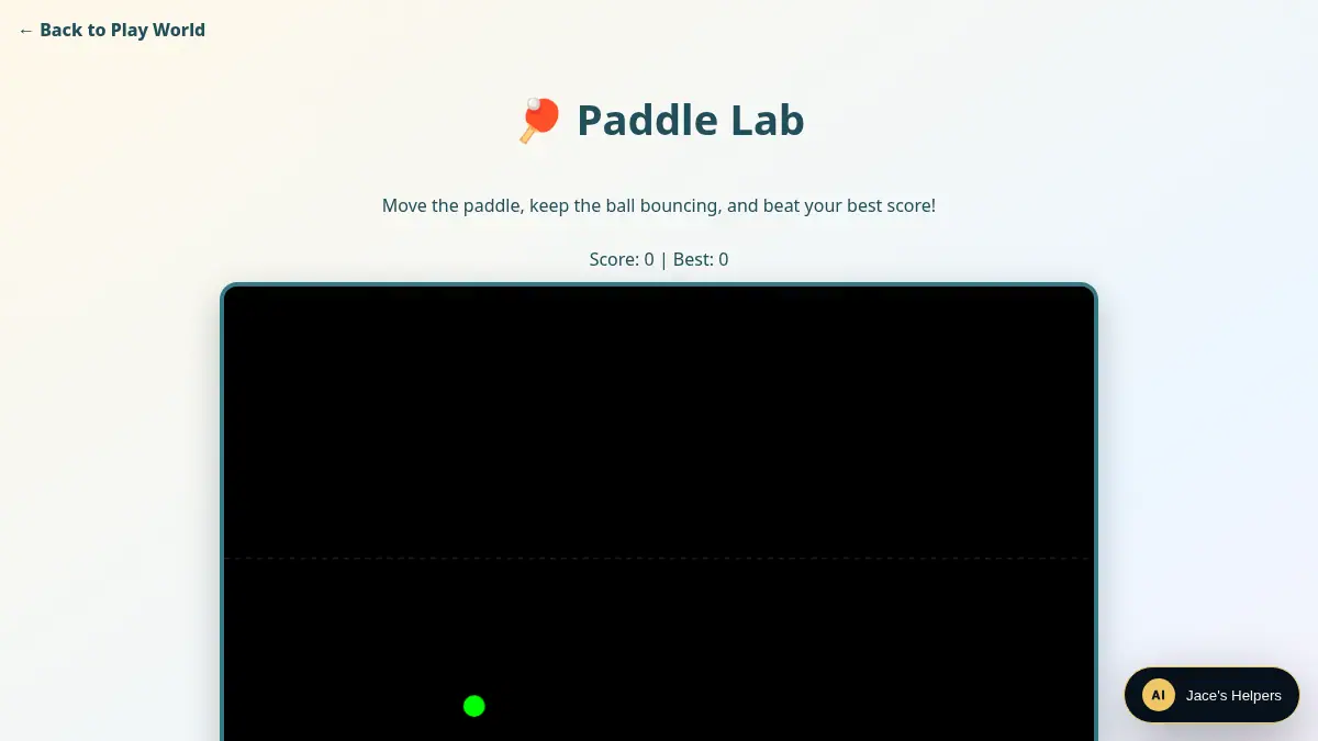 Paddle Lab on /jasons-place/play/paddle-lab