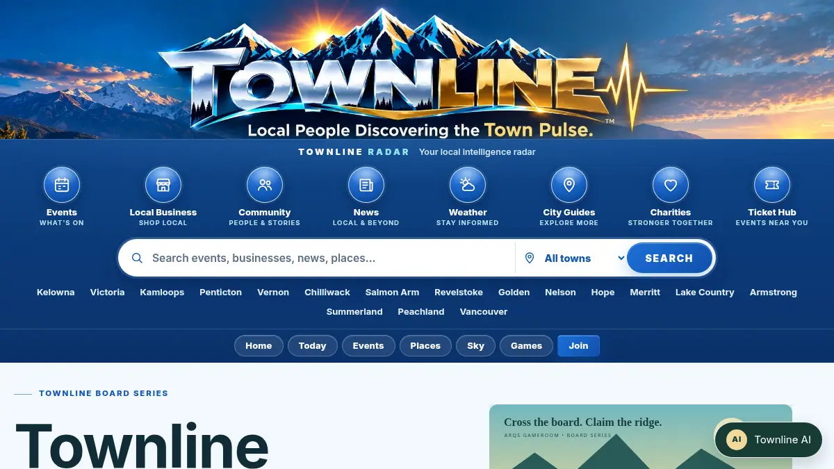 Townline Checkers on /townline/games/checkers/