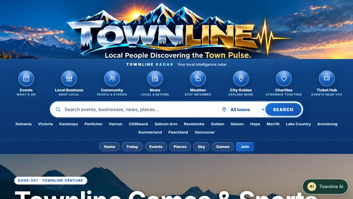 Townline Games & Sports · on /townline/play/