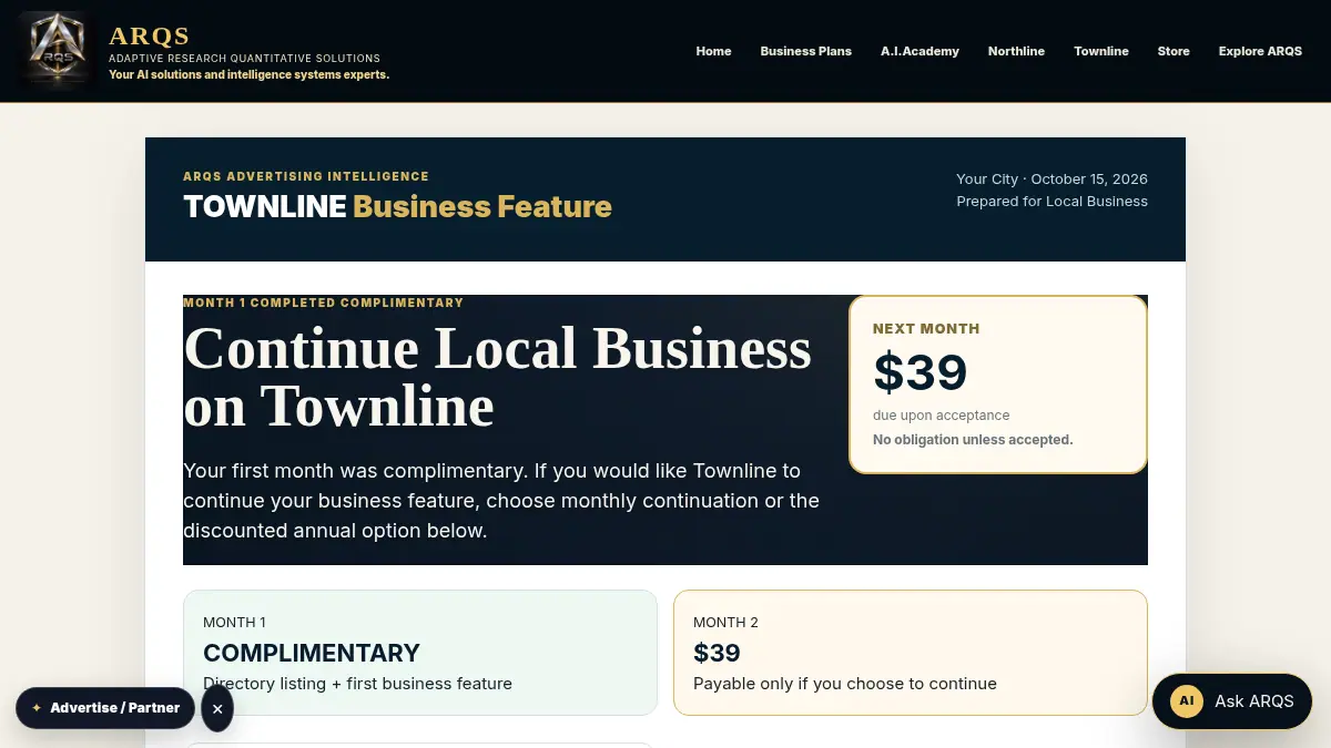 Townline Premium Business Feature on /intelligence/advertising/townline-business-offer/