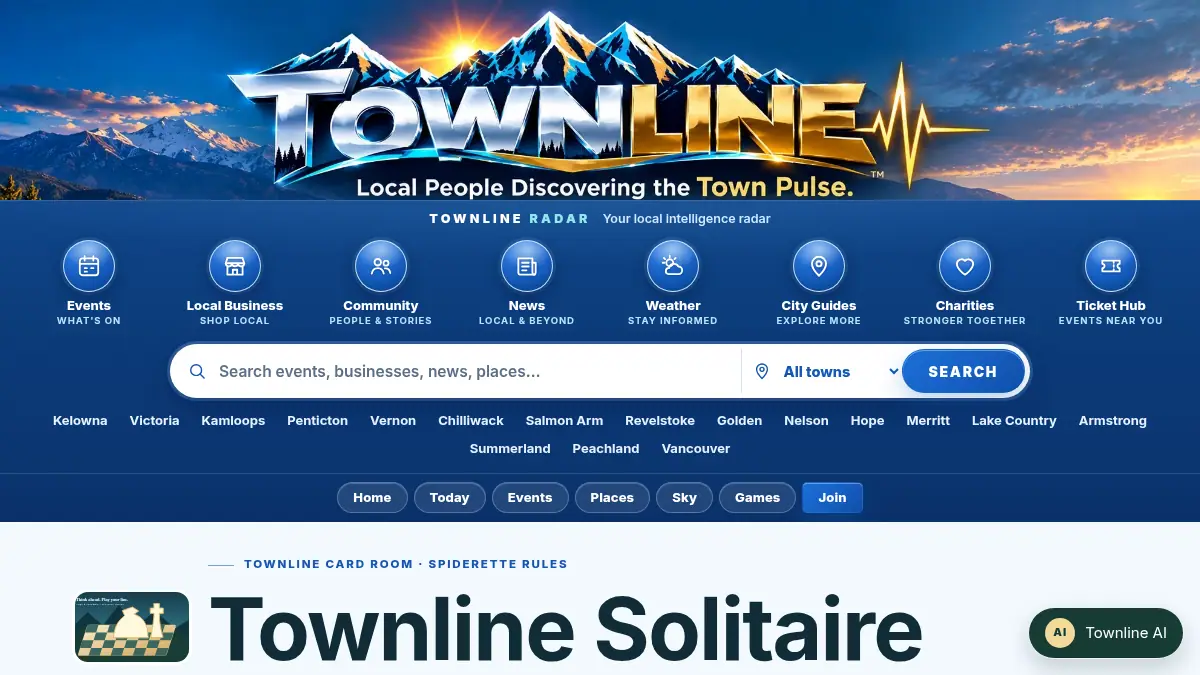 Townline Solitaire on /townline/games/solitaire/
