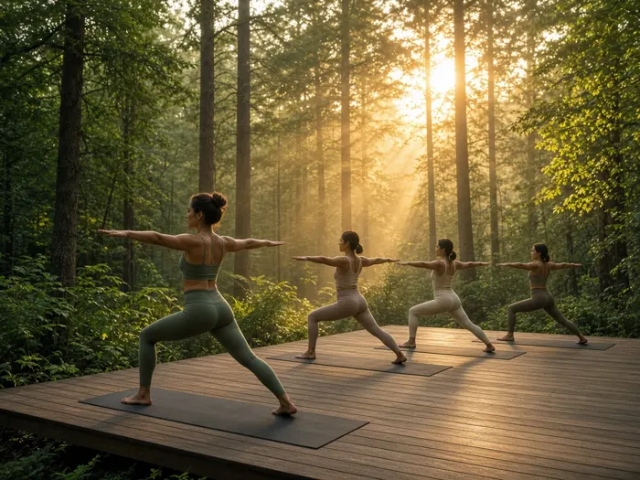 Forest yoga deck