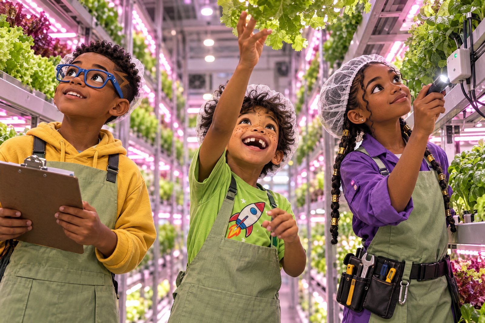 Looking up in the vertical farm