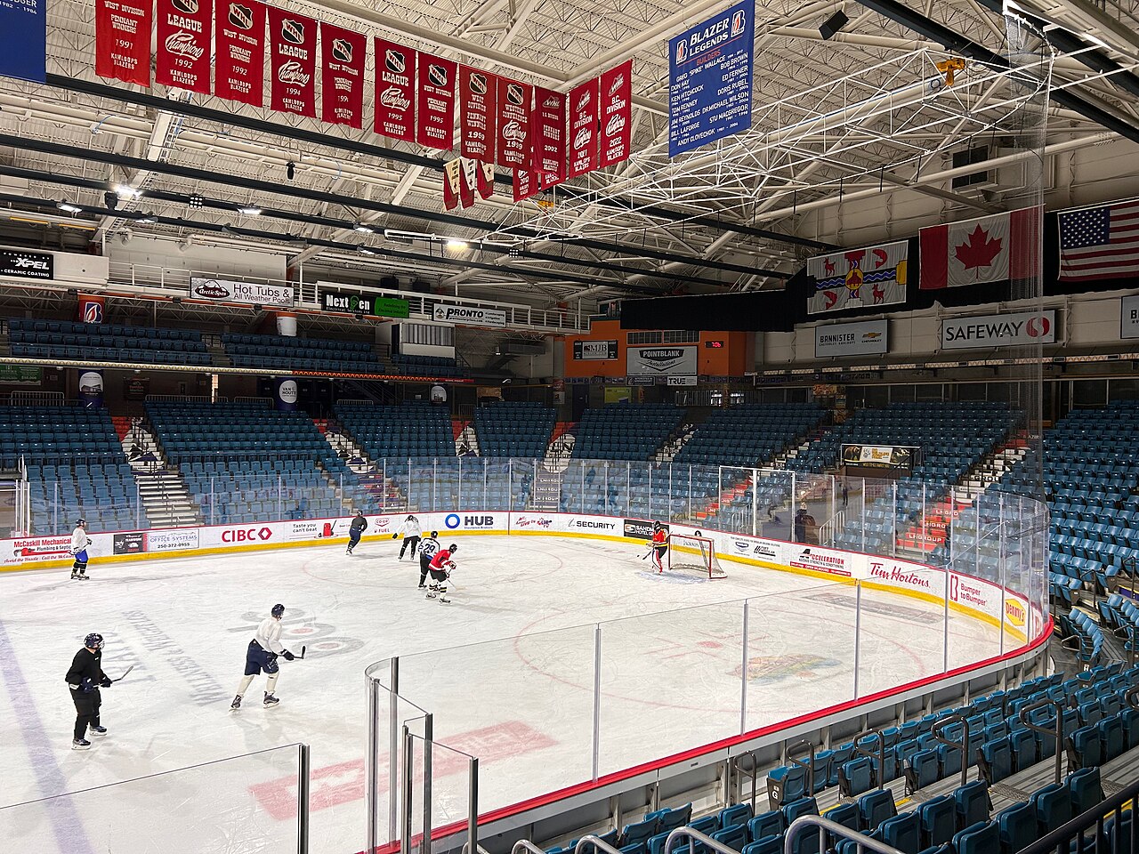 A hockey game at the Sandman Centre in Kamloops