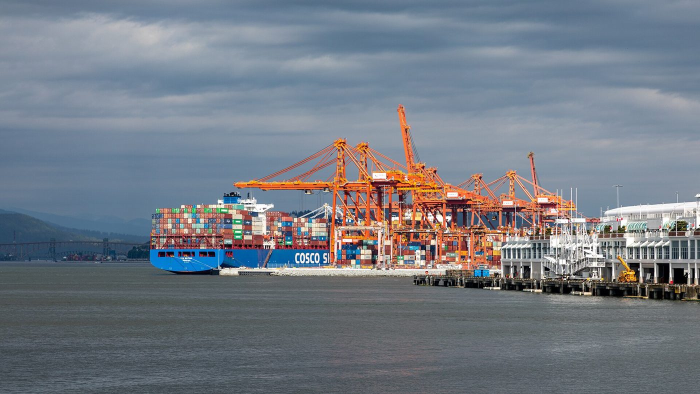 Centerm container terminal in the Port of Vancouver