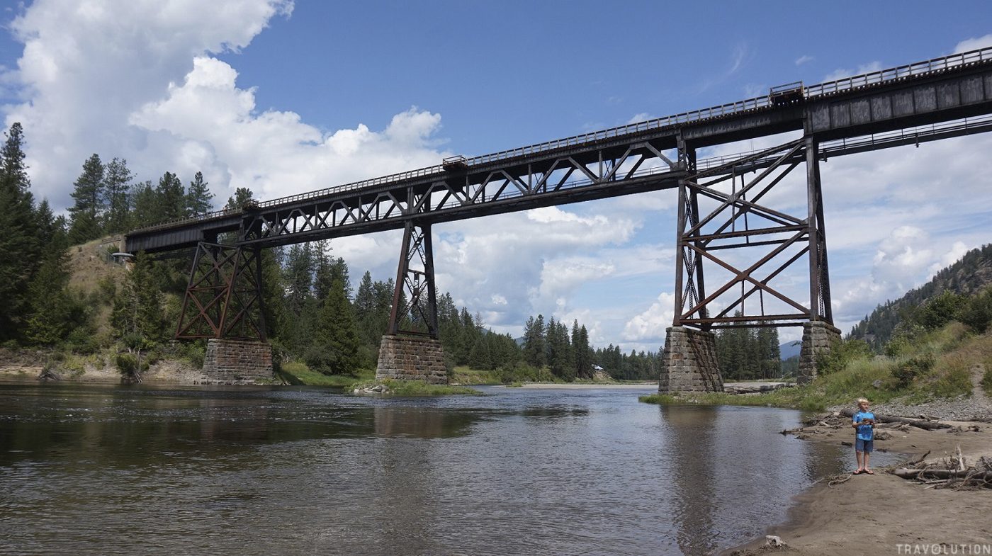 The Kettle River railway bridge in Grand Forks, B.C
