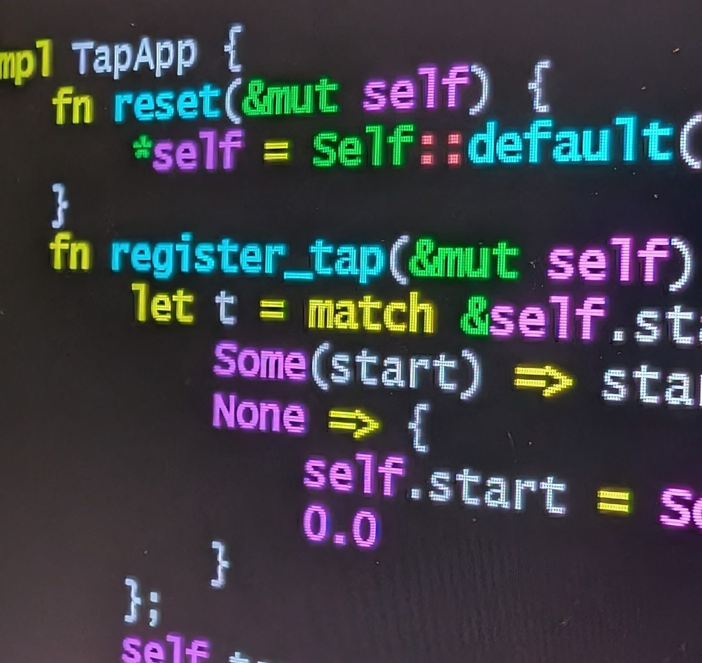 Code on a laptop screen