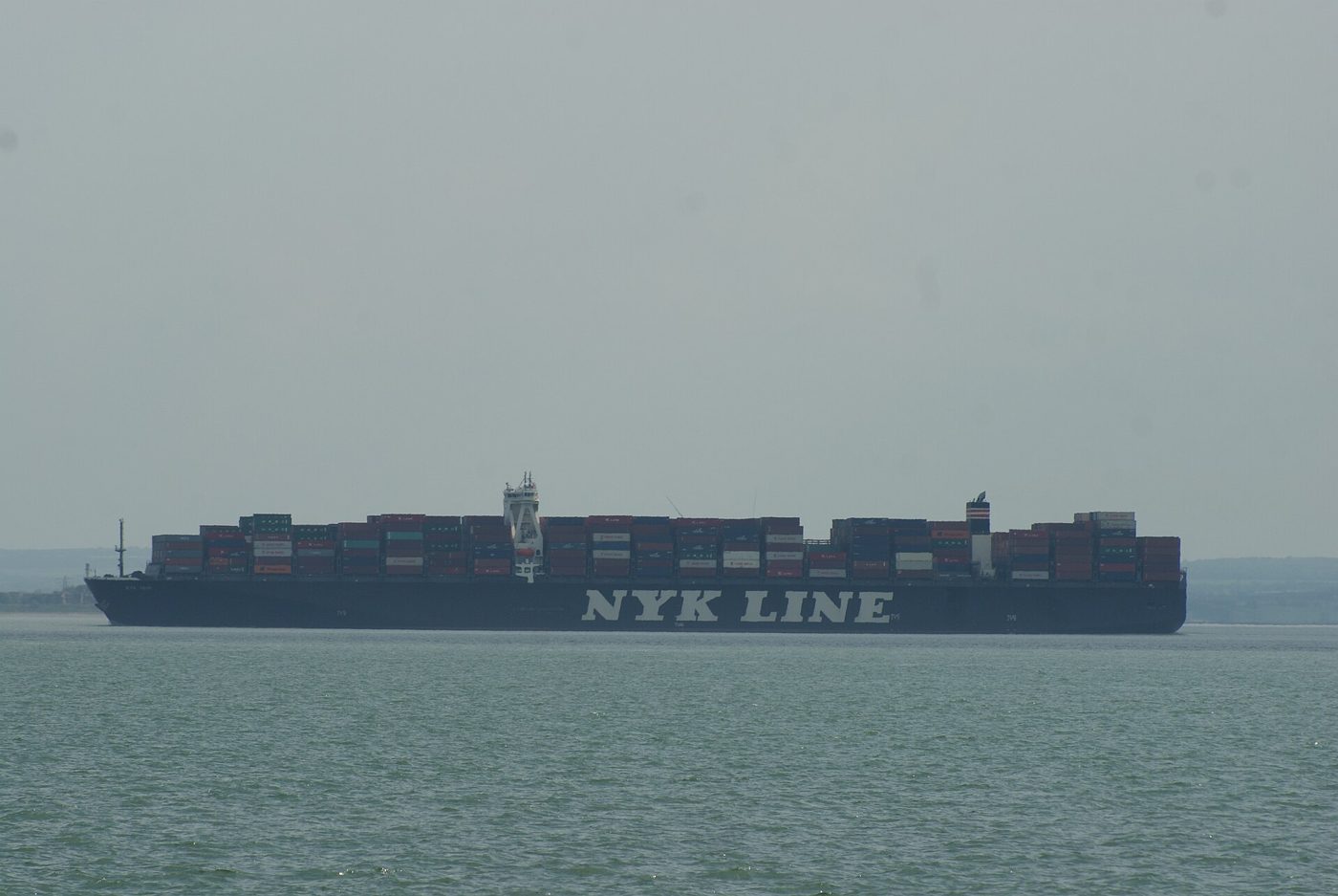 An NYK Line container ship at sea