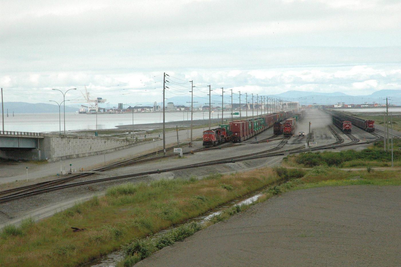 The Deltaport rail yard at Roberts Bank in Delta