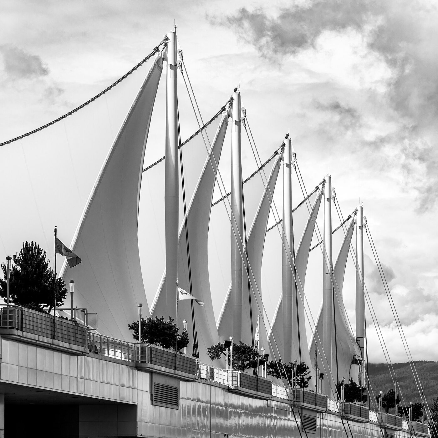 The sails of Canada Place, Vancouver's cruise ship terminal