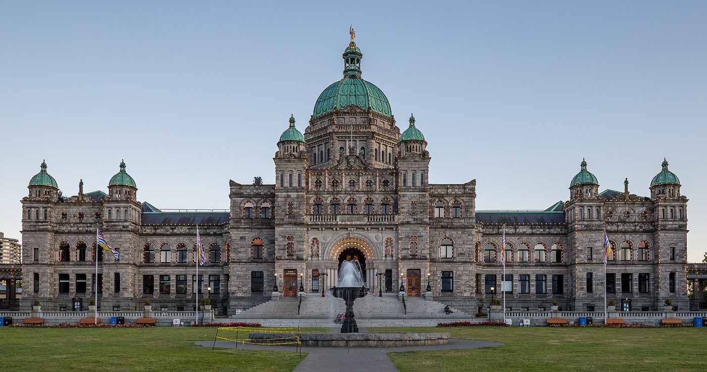 The B.C. Parliament Buildings in Victoria