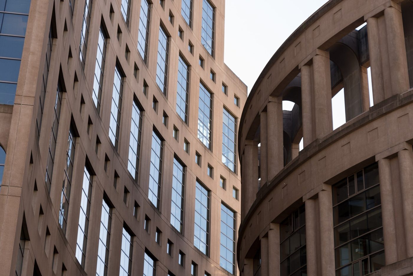 Towers in downtown Vancouver near the central library