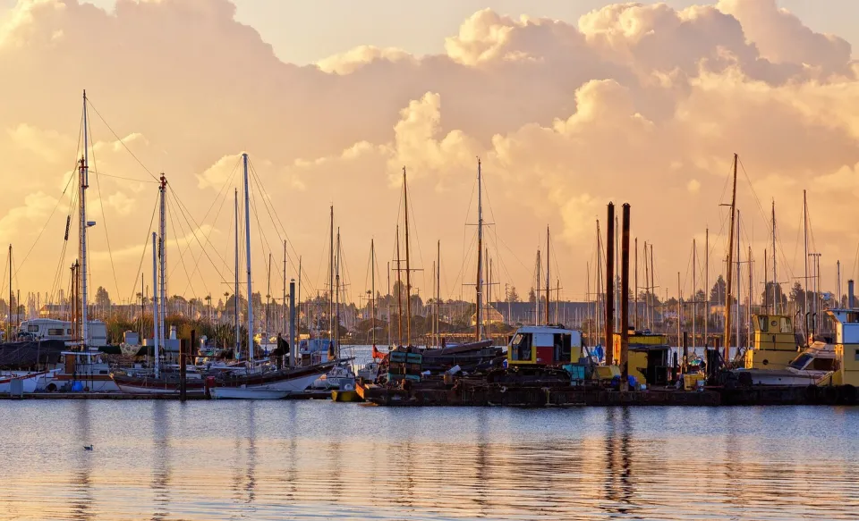 Oakland Harbor Marina at sunrise