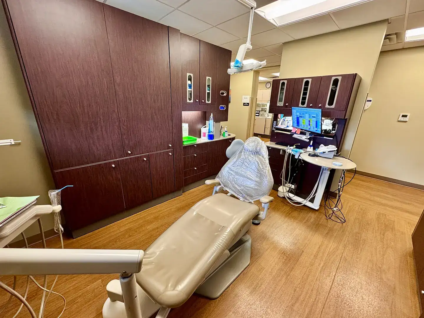 A dental chair in a dentist office in North Carolina, United States