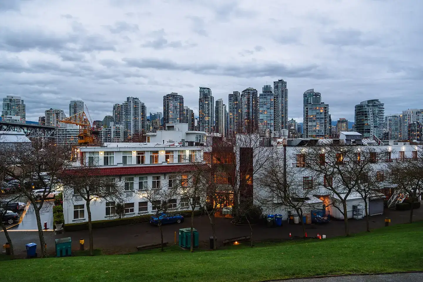 Vancouver Skyline from Ron Basford Park, Granville Island