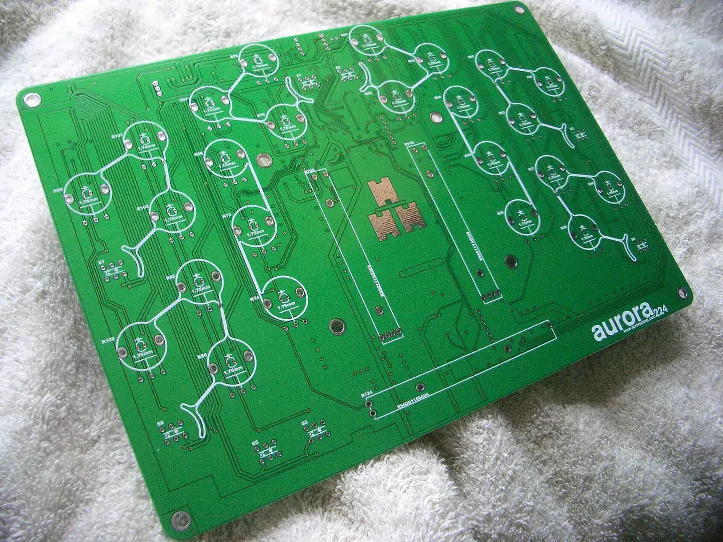 An audio mixer board