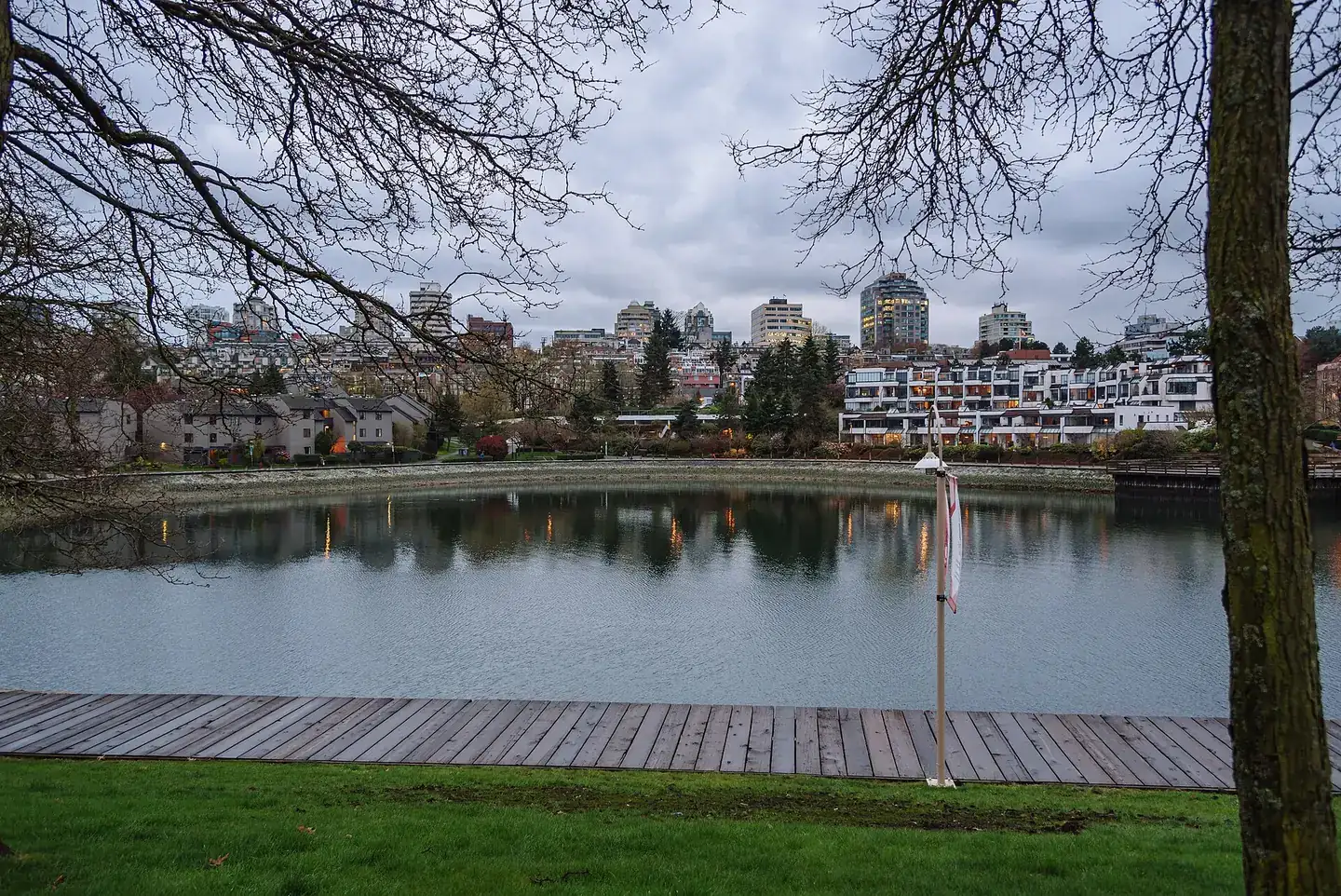 Vancouver Skyline from Ron Basford Park, Granville Island