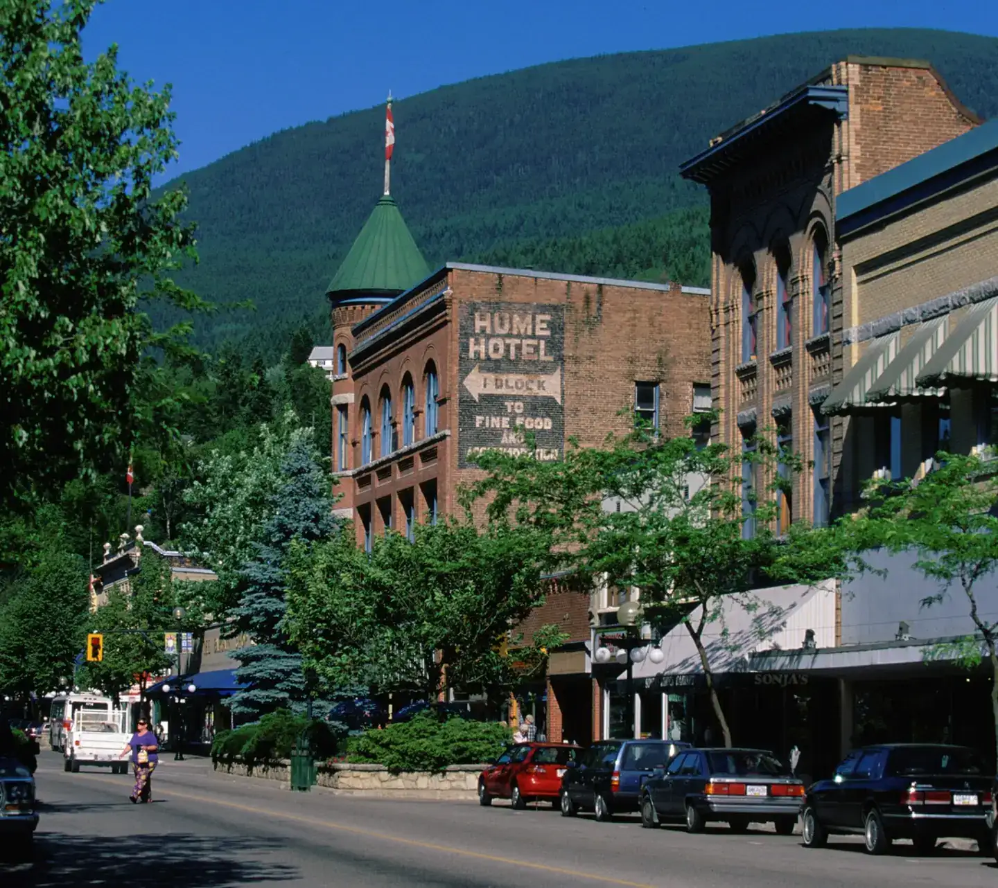 Baker Street in Nelson, British Columbia Canada