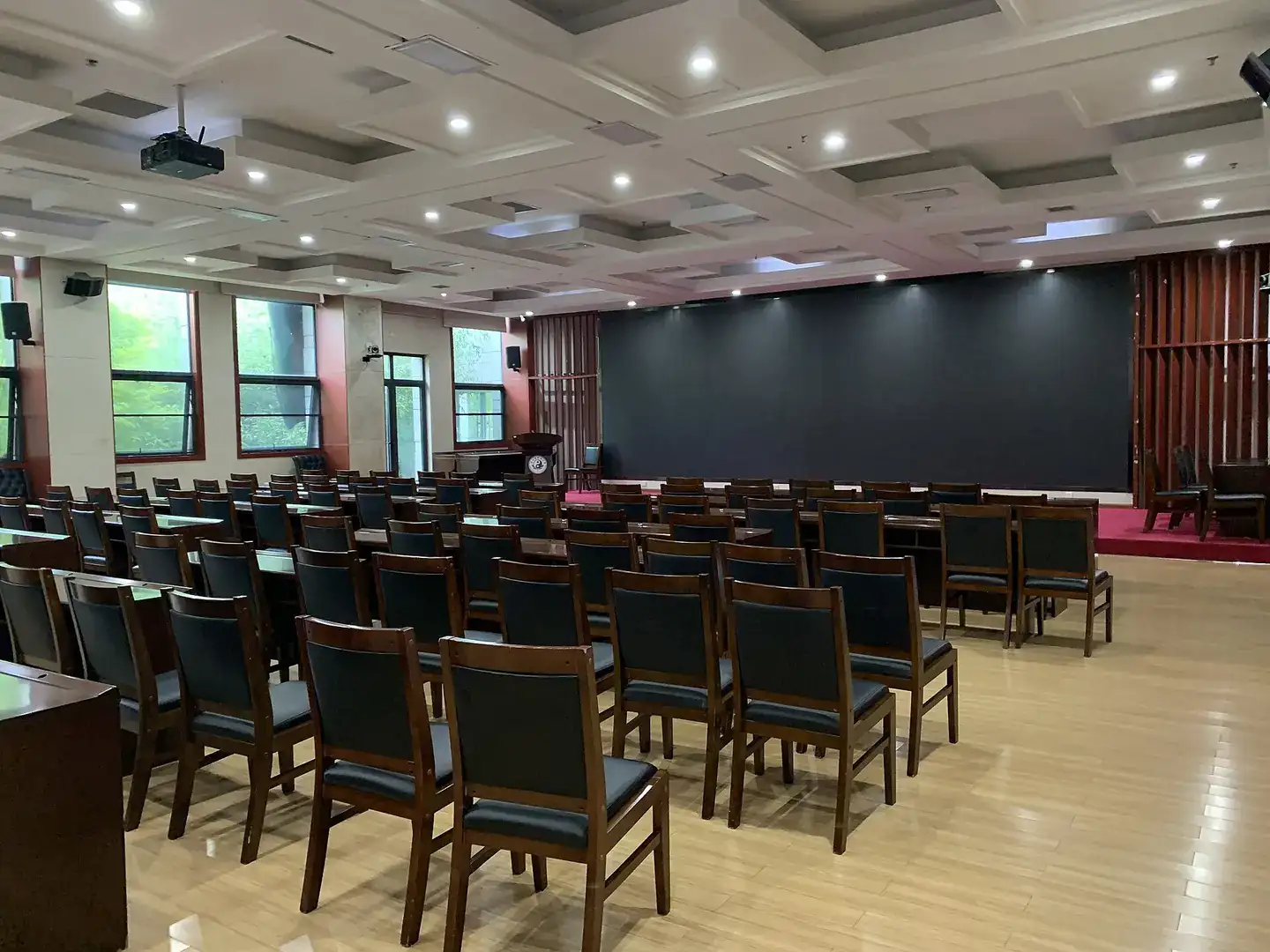 Lecture hall 2 in a building at the Henan University of Chinese Medicine in August 2024