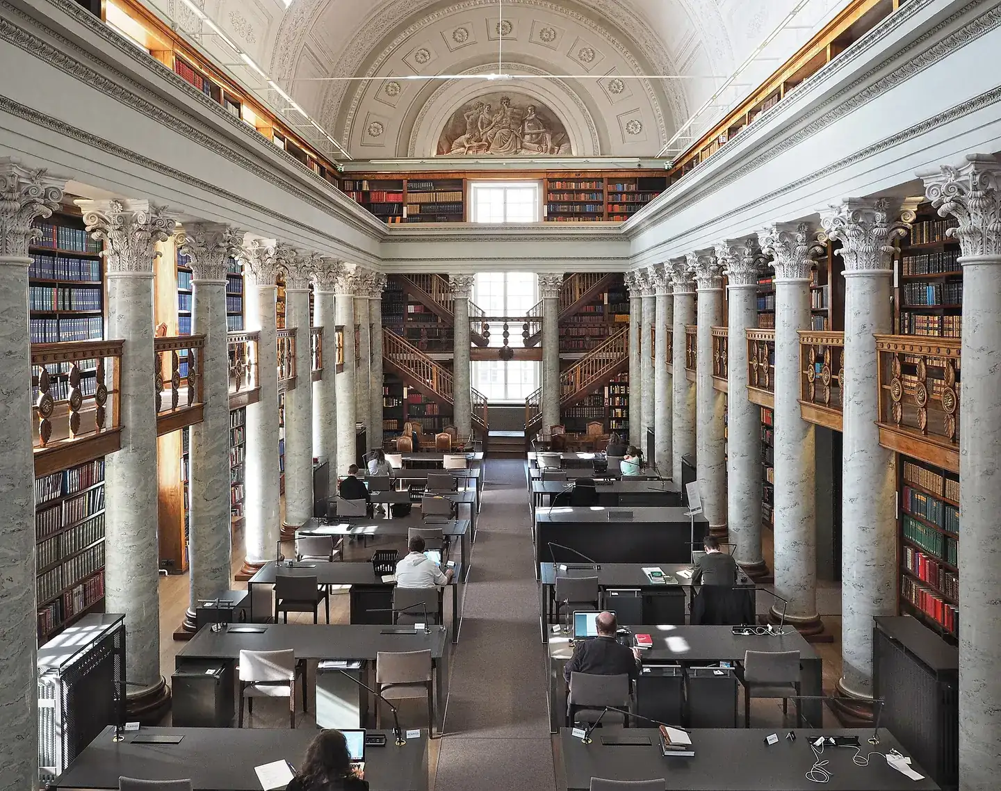 A reading room at the National Library of Finland in Helsinki