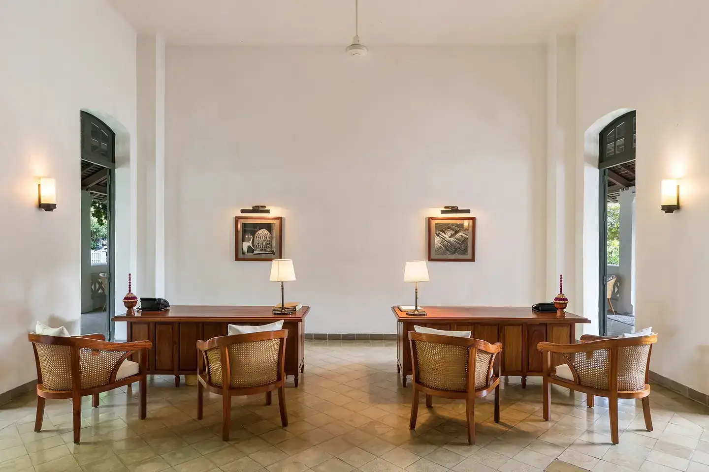 Reception desks (front office) of Amantaka luxury resort and hotel in Luang Prabang, Laos