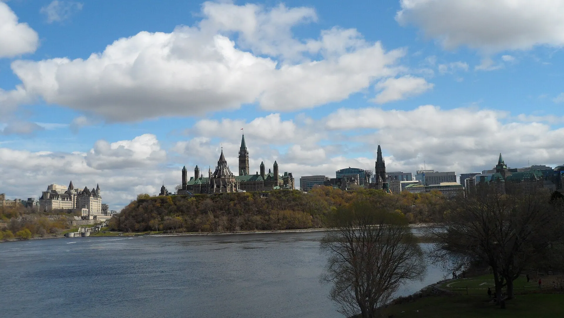 Ottawa, seen from the Gatineau side of the river.