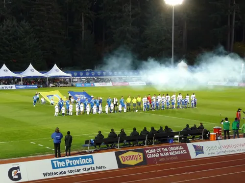 Swangard Stadium in Burnaby, home of Vancouver Rise FC.
